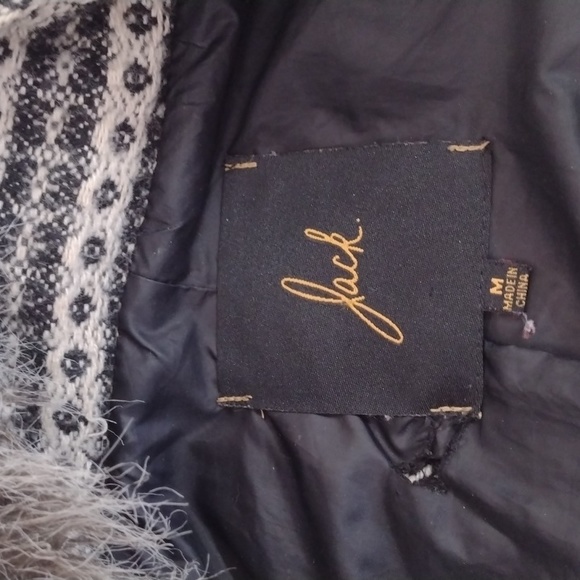 JACK by BB Dakota Wool Blend Tweed Button Front Coat w/ Faux Fur Hood Size M - Picture 16 of 16